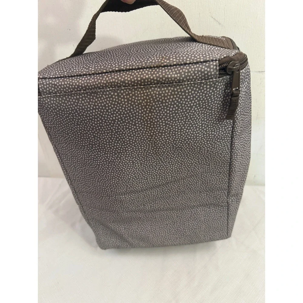 Thirty-One Insulated Thermal Lunch Bag Large Taupe Dot Polka Dot Women